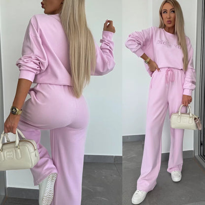 Damen lässiger Sweatsuit mit hohem Bund und hochwertigem Material Stalluxe