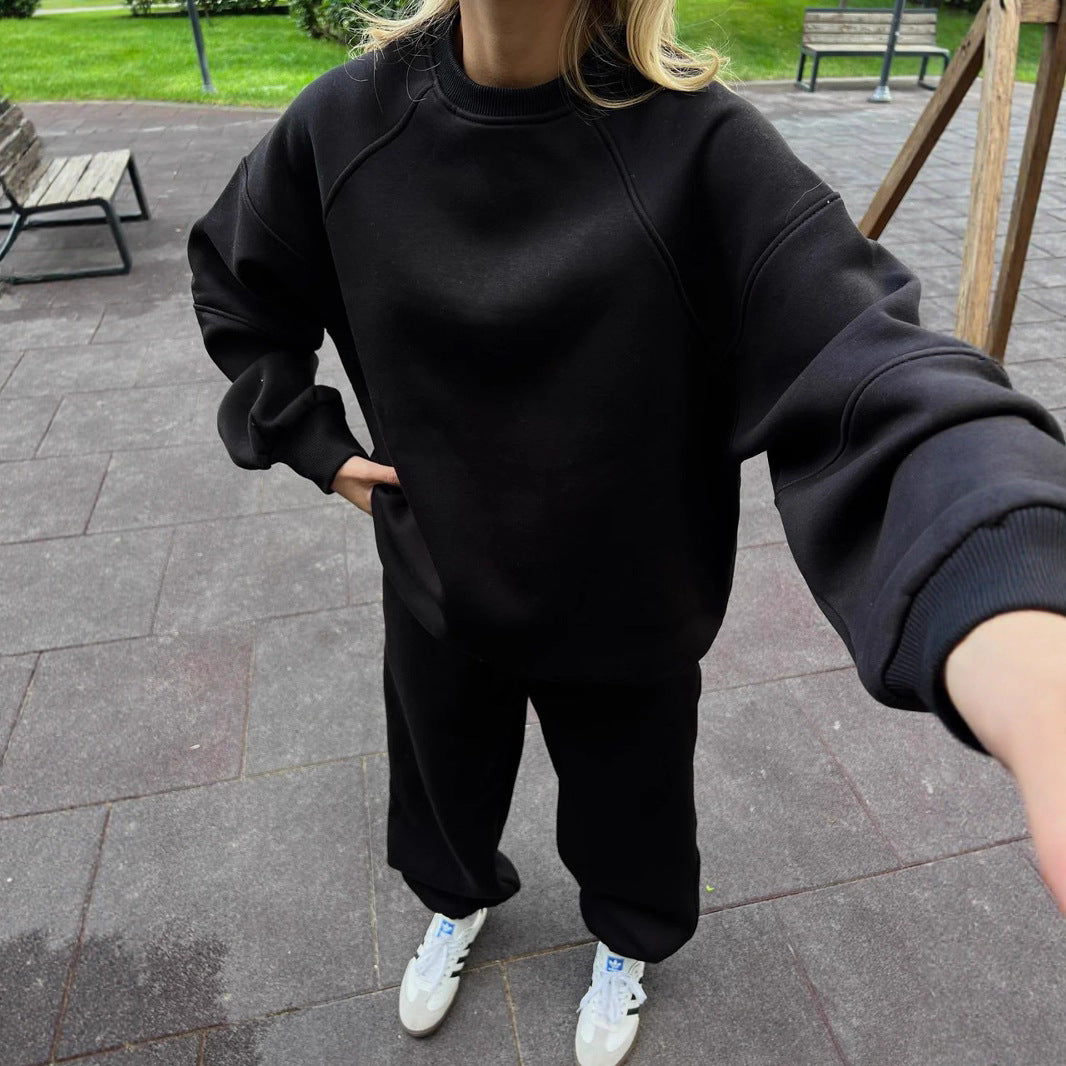 Damen gemütlicher Oversize Hoodie und Sweatpants Set Stalluxe