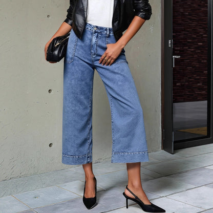 Damen Hochgeschnittene Culottes aus Denim Stalluxe