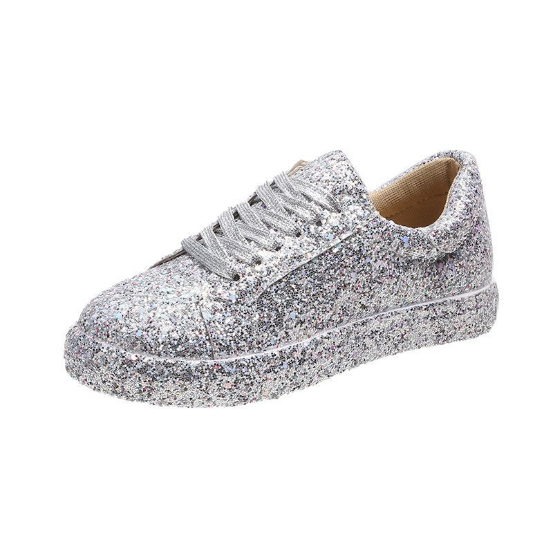 Damen Glitzernde Freizeit-Sneaker mit atmungsaktiver Sohle und rutschfestem Design Stalluxe