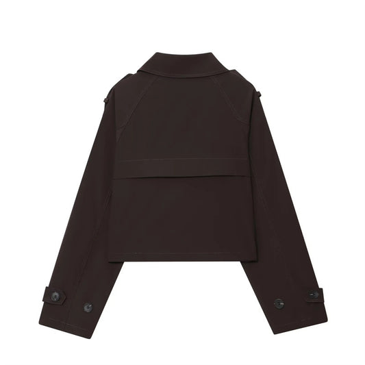 Damen Modische Kurzjacke im doppelten Knopfdesign Stalluxe