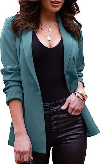 Damen Eleganter Blazer mit lässigem Schnitt und schmalen Revers Stalluxe