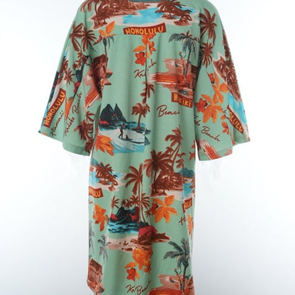 Damen Sommerliches Freizeitkleid mit farbenfrohem Blumenmuster und legerem Schnitt Stalluxe