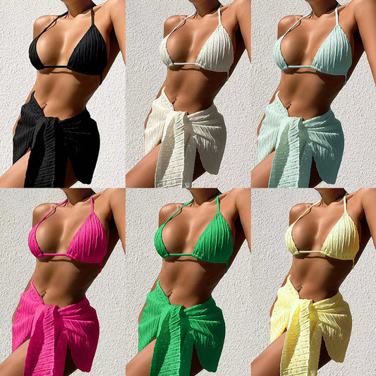 Damen Bikini-Set mit dekorativem Rock und raffinierten Trägern Stalluxe