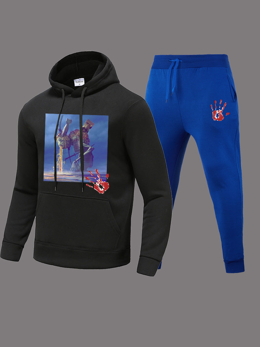 Damen Hoodie und Jogginghose Set mit kreativem Grafikdesign Stalluxe