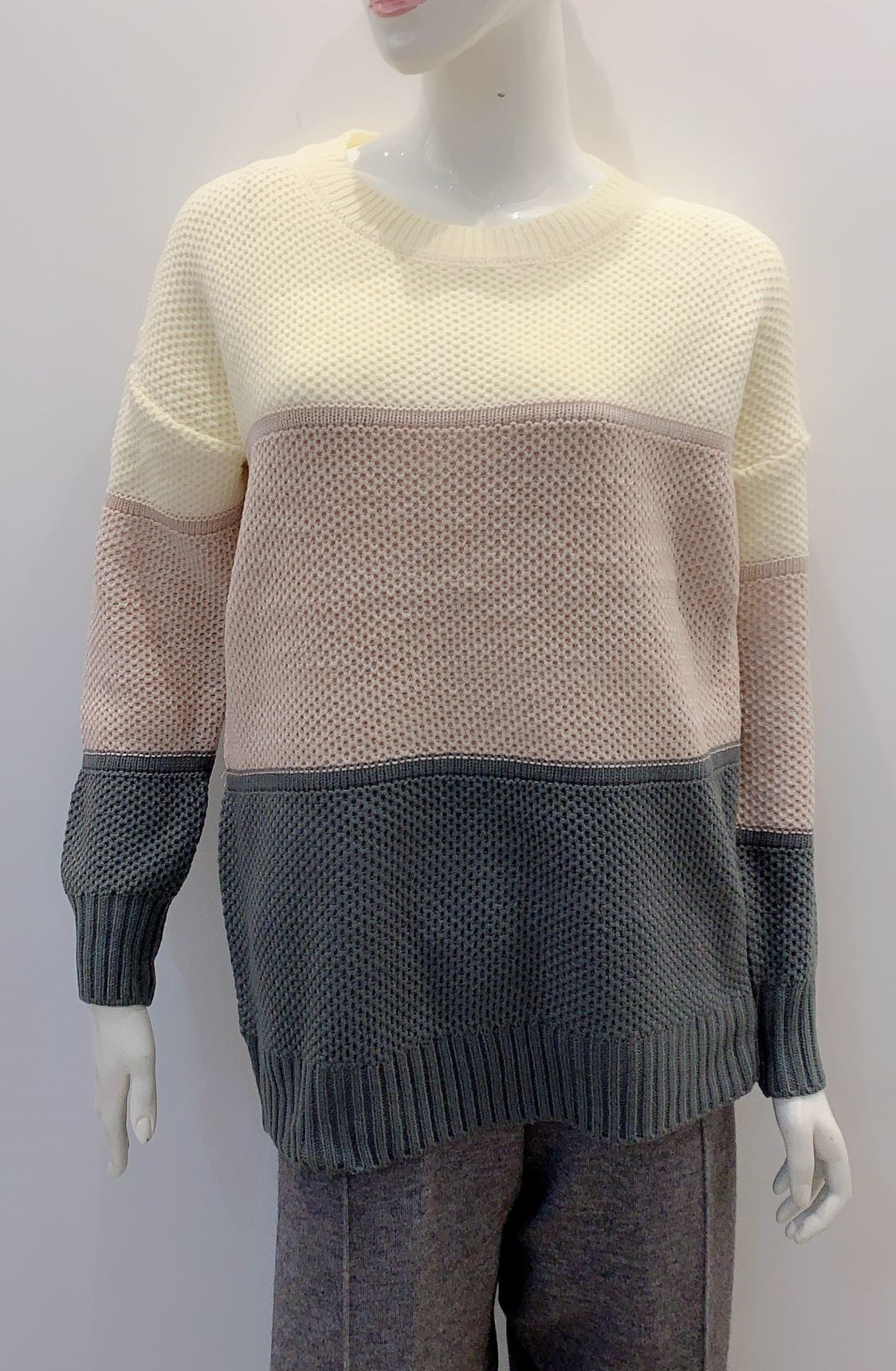 Damen Strickpullover in lässigem Farbblockdesign Stalluxe