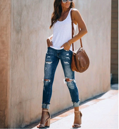 Damen Destroyed Jeans Stalluxe