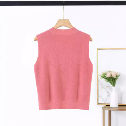 Damen Strickpullunder mit V-Ausschnitt und feiner Rippstruktur Stalluxe