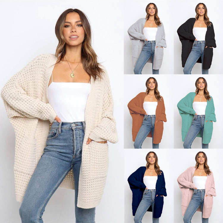 Damen Grobstrickjacke mit lässigem Schnitt und praktischen Taschen Stalluxe