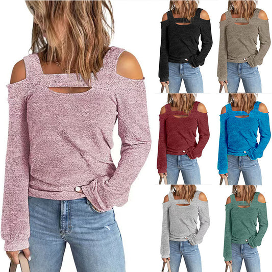 Damen lässiges Langarmshirt mit Cut-Out-Design Stalluxe