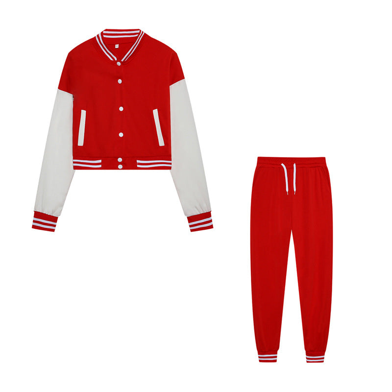 Damen Cozy Cropped Hoodie und Jogginghose Set Stalluxe