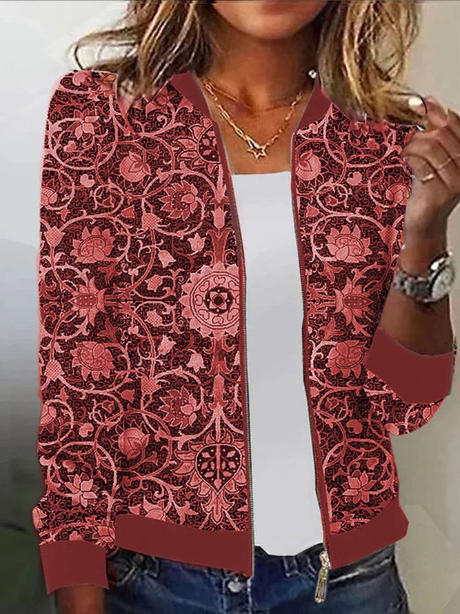 Damen Blousonjacke mit floralem Muster Stalluxe