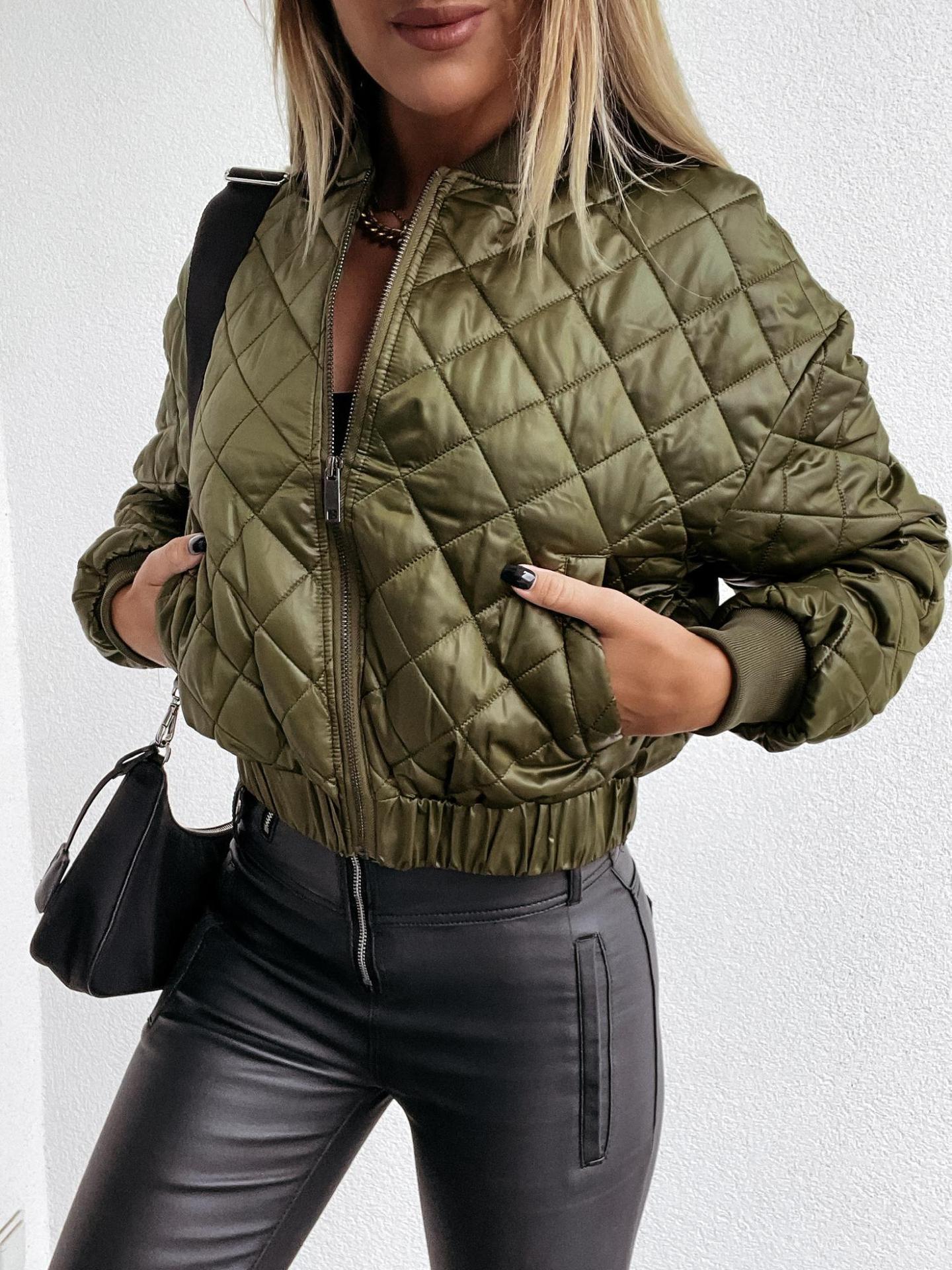 Damen Steppjacke im sportlichen Design mit elastischen Bündchen Stalluxe