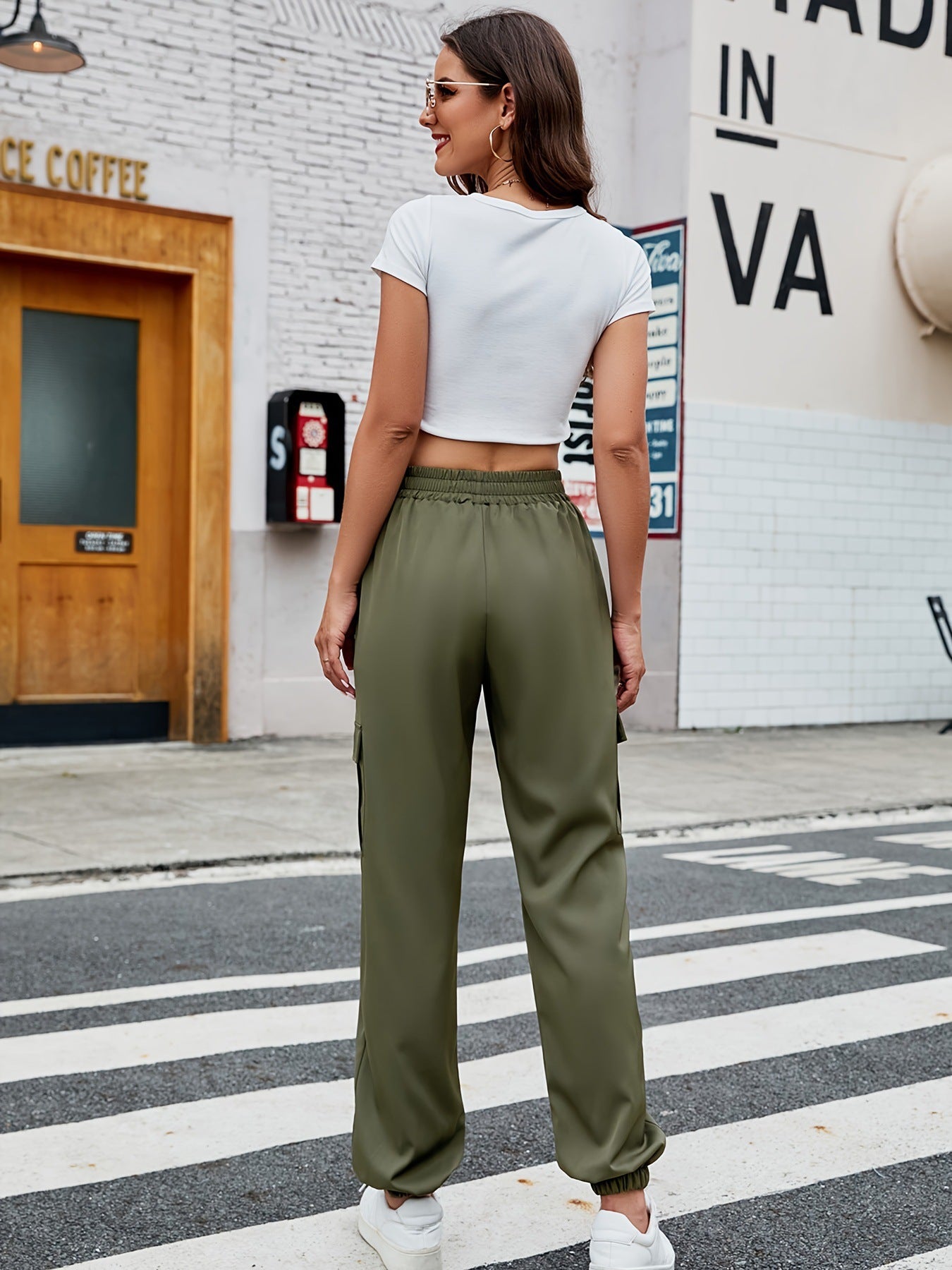 Damen Cargo-Hose mit elastischem Bund und praktischen Seitentaschen Stalluxe