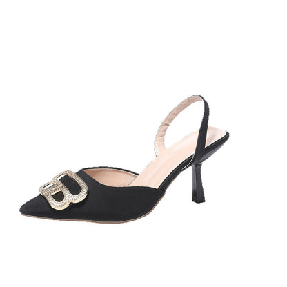 Damen Elegante Slingback-Pumps mit funkelndem Schnallenakzent Stalluxe