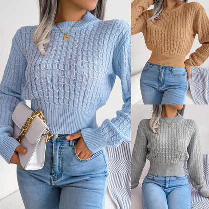 Damen Strickpullover mit strukturiertem Muster und elastischem Bund Stalluxe