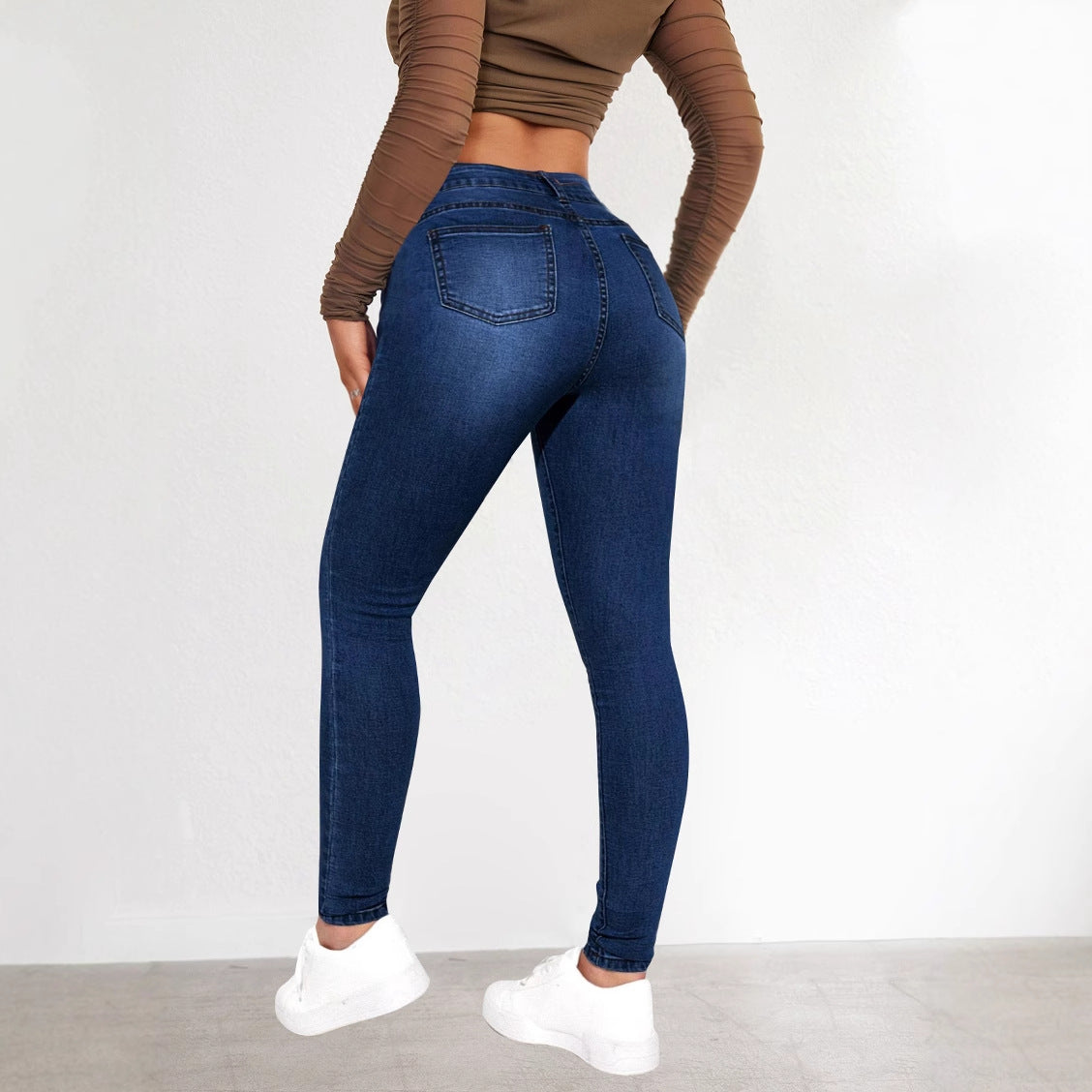 Damen Skinny Jeans mit hohem Bund und figurschmeichelndem Schnitt Stalluxe