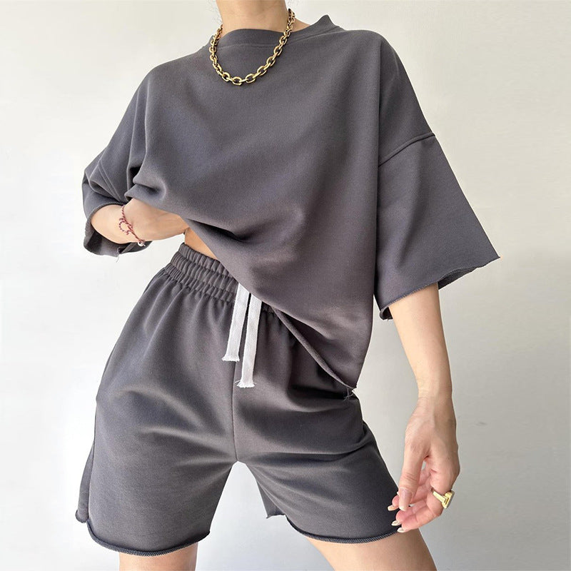 Damen lässiges Oversize Freizeit-Set mit weitem Schnitt und elastischem Bund Stalluxe