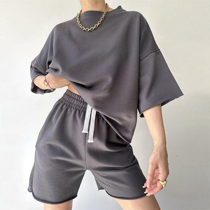 Damen lässiges Oversize Freizeit-Set mit weitem Schnitt und elastischem Bund Stalluxe