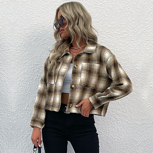 Damen kariertes Overshirt Stalluxe