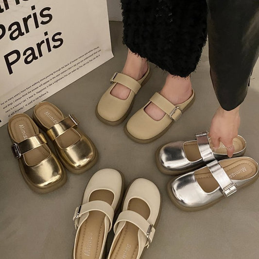 Damen Komfortable Mules mit verstellbarem Riemen und anatomischem Fußbett Stalluxe