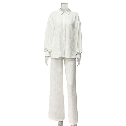 Damen lässiges Oberteil und weite Hose Set Stalluxe