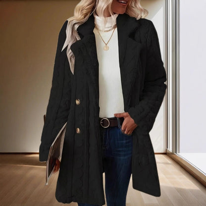 Damen Kuschelige Strickjacke mit hochfloriger Optik und knöpfbarem Verschluss Stalluxe