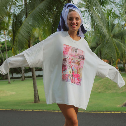 Damen Oversized T-Shirt mit kreativem Druckmotiv Stalluxe