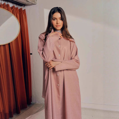 Damen stilvolles Langarmhemdkleid im Oversized-Schnitt Stalluxe