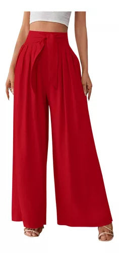Damen Weite Hose mit hohen Bundfalten Stalluxe