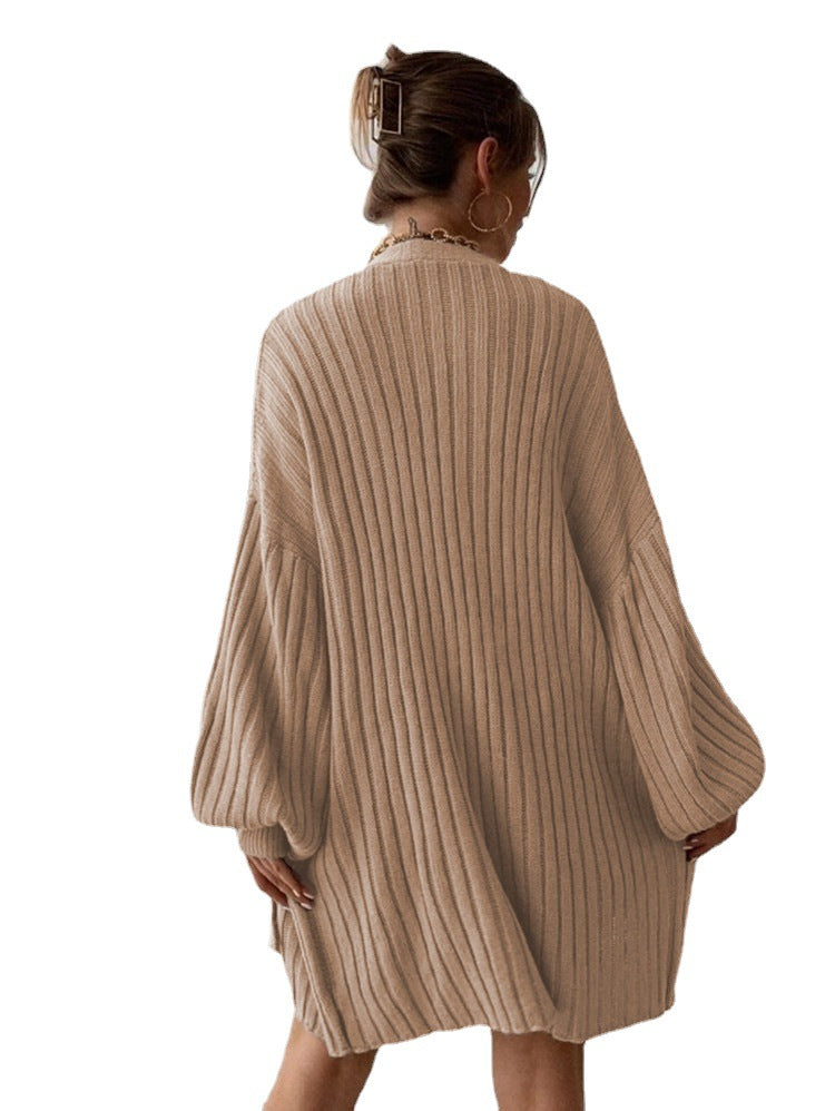 Damen Weitgeschnittener Strickcardigan mit strukturiertem Rippdesign Stalluxe