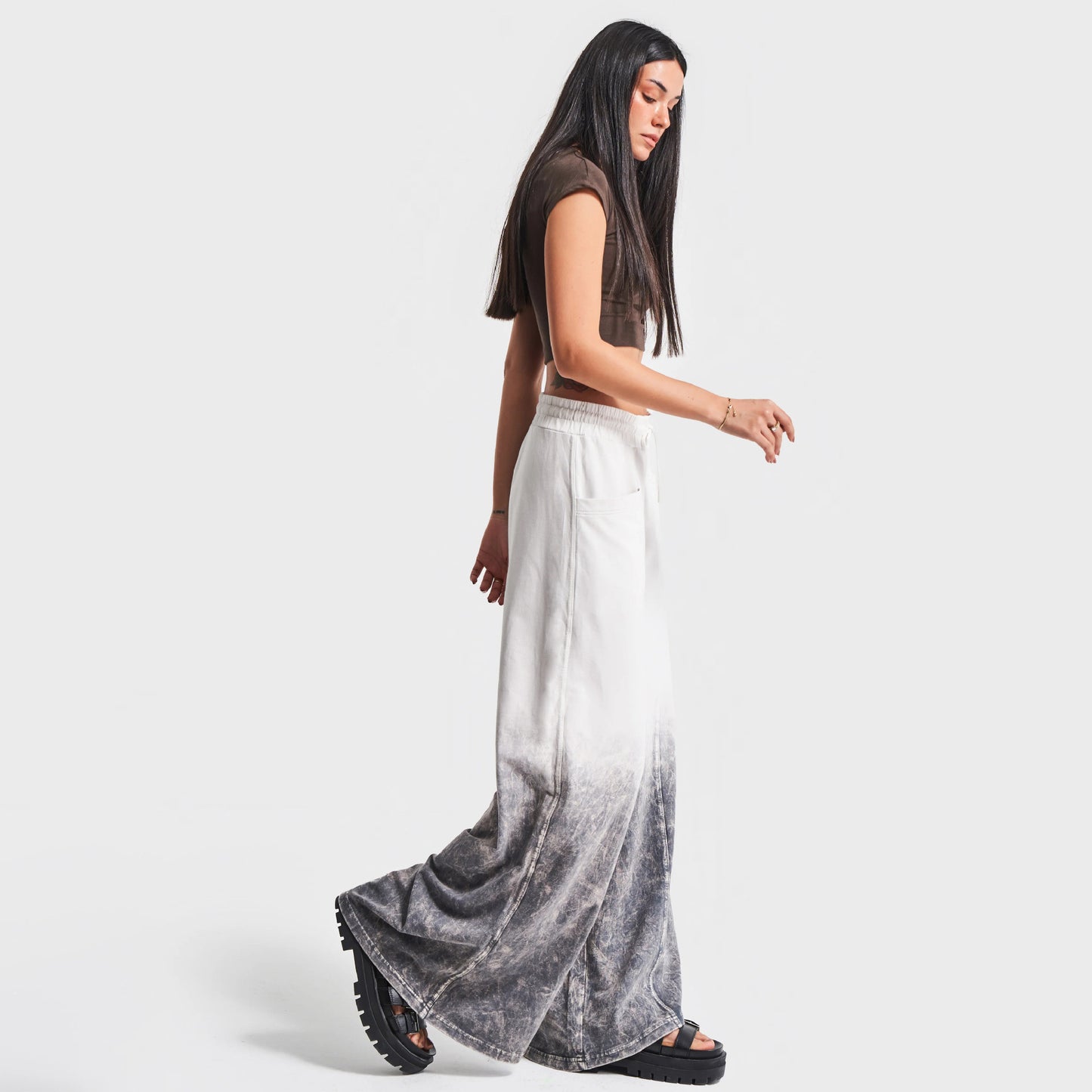 Damen Weitgeschnittene Freizeithose mit einzigartigem Ombre-Effekt Stalluxe