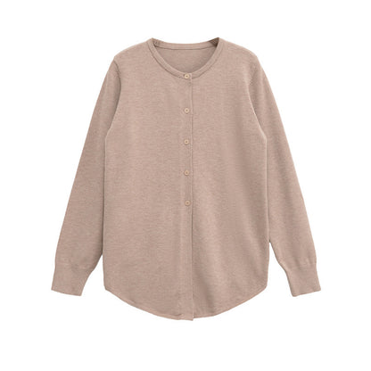 Damen Langarmshirt mit weichem Stoff und eleganter Knopfleiste Stalluxe