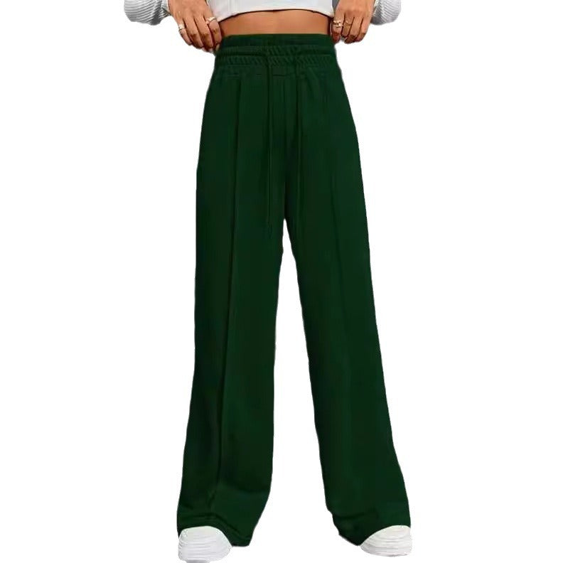 Damen Weit geschnittene Freizeithose mit elastischem Bund und praktischen Taschen Stalluxe
