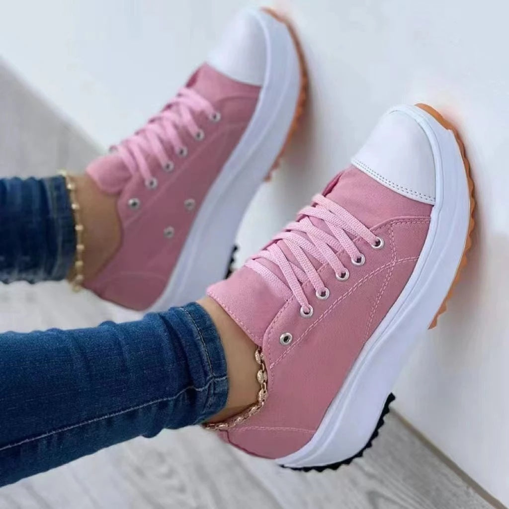 Damen Sportliche Sneakers mit modischer Schnürung und komfortabler Sohle Stalluxe