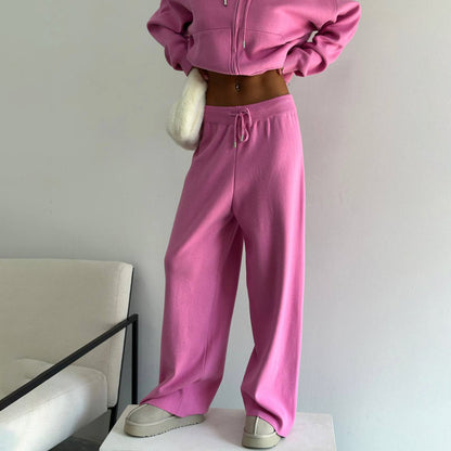 Damen Lässiges Cozy Set mit Kapuzenpullover und weitem Hosenstil Stalluxe