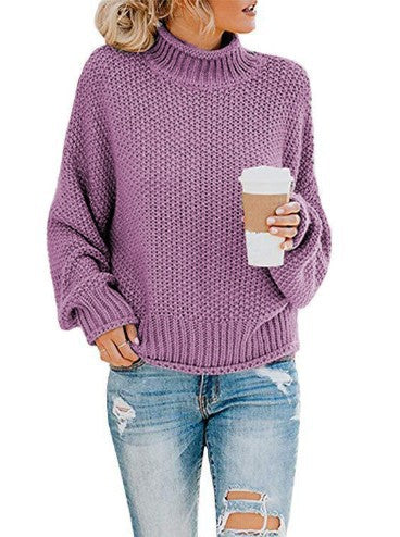 Damen Gemütlicher Pullover mit hohem Kragen und strukturierter Maschenoptik Stalluxe