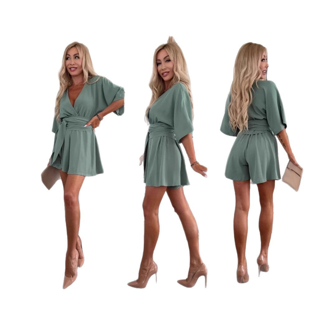 Damen Wickelkleid mit schmeichelndem Schnitt Stalluxe