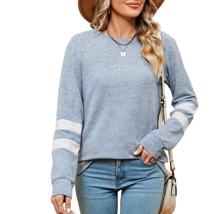 Damen sportliches Sweatshirt mit dekorativen Streifendetails Stalluxe