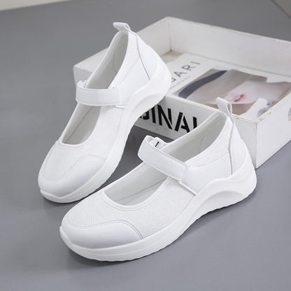 Damen Komfortable Schnürschuhe mit Klettverschluss und atmungsaktiver Netzoberfläche Stalluxe
