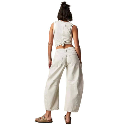 Damen Bequeme und lässige Jeans mit weitem Schnitt Stalluxe