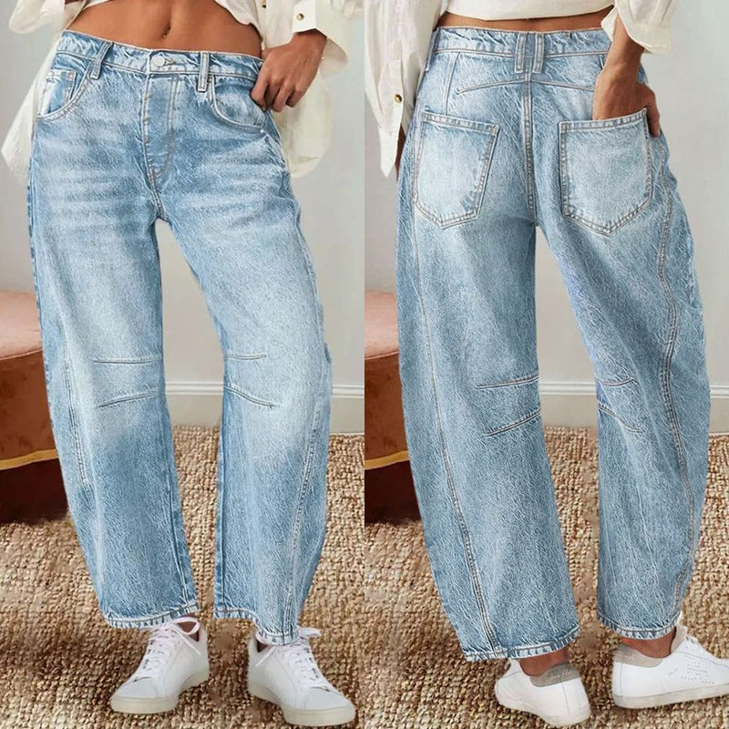Damen weite Jeanshose Stalluxe