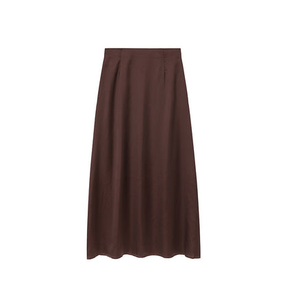 Damen Maxirock aus hochwertigem Satin mit elegantem Schnitt und fließendem Fall Stalluxe