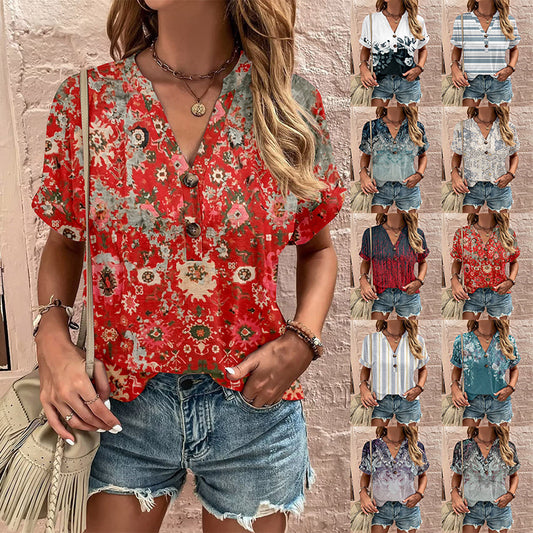 Damen Kurzarm-Bluse Stalluxe