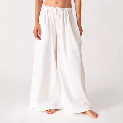 Damen Weite Sommerhose mit vertikalem Streifenmuster Stalluxe