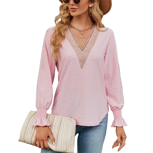 Damen Luftiges Blusenshirt mit feinem Strukturdesign Stalluxe