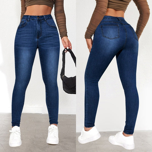Damen Skinny Jeans mit hohem Bund und figurschmeichelndem Schnitt Stalluxe