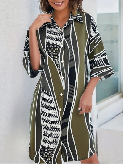 Damen Sommerliches Freizeitkleid mit farbenfrohem Blumenmuster und legerem Schnitt Stalluxe