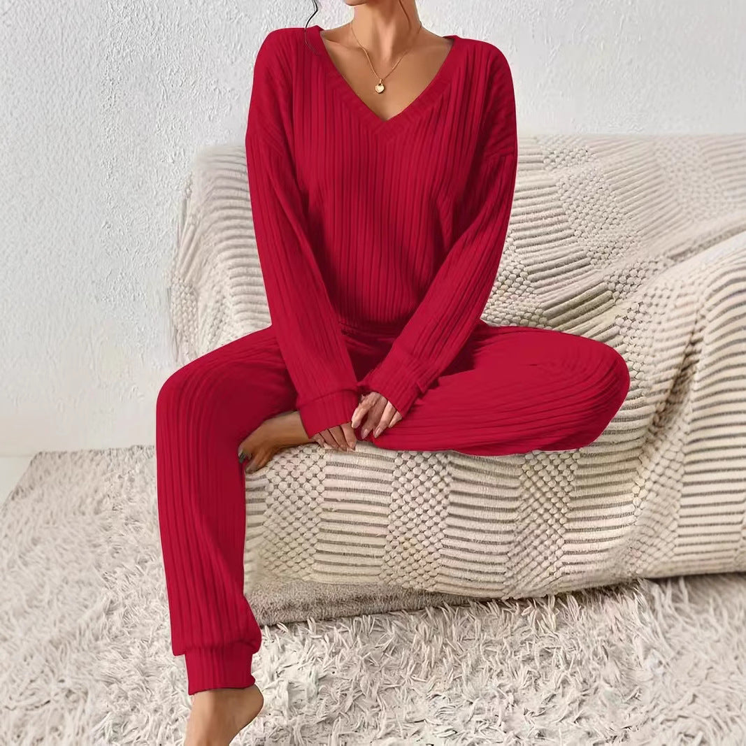 Damen Loungewear Set aus Rippstrick Stalluxe