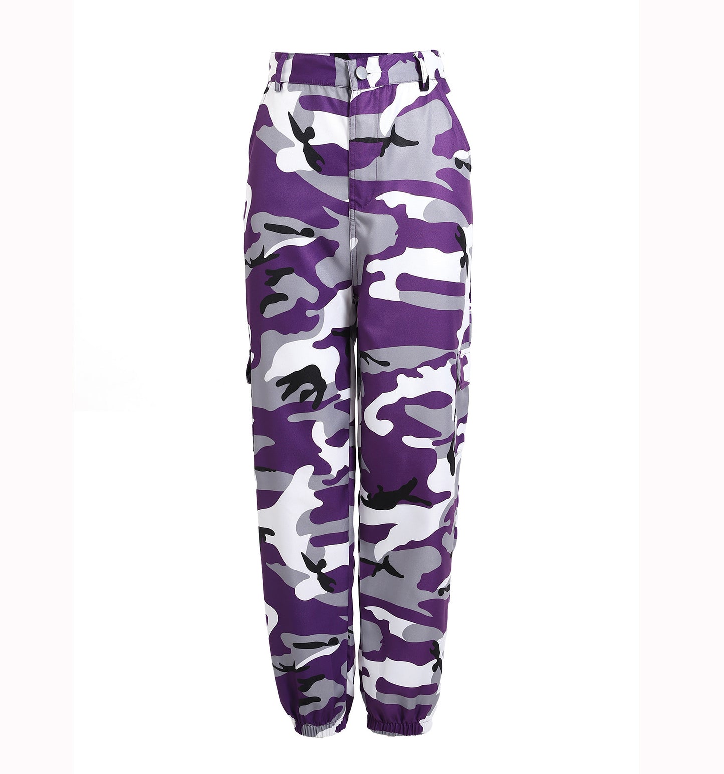 Damen Camouflage Sporthose mit Elastischem Bund und seitlichen Taschen Stalluxe